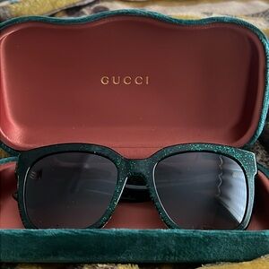 Gucci Green Glitter Sunglasses